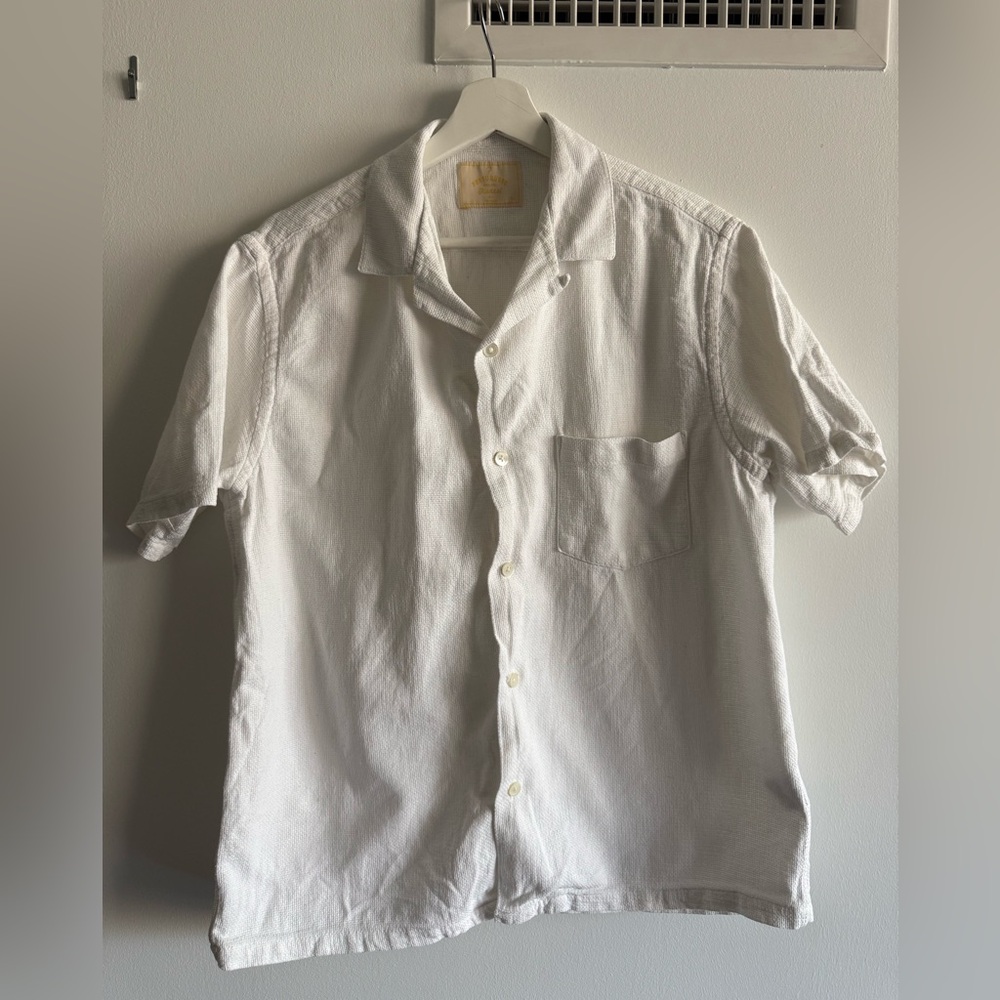 Men's Classic White Button Down Shirt